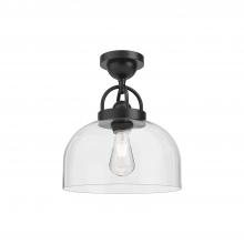 ALORA  SF461101MB - Lancaster 12-in Matte Black 1 Light Semi Flush Mount