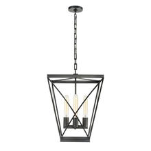 ALORA  PD309616UB - Lattice Urban Bronze 4 Lights Pendant