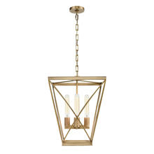 ALORA  PD309616VB - Lattice Vintage Brass 4 Lights Pendant