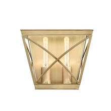 ALORA  WV309602VB - Lattice Vintage Brass 2 Lights Wall/Vanity