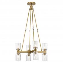 ALORA  CH338822VBCC - Lucian 22-in Clear Crystal/Vintage Brass 8 Lights Chandeliers