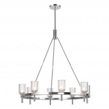 ALORA  CH338836PNCC - Lucian 36-in Clear Crystal/Polished Nickel 8 Lights Chandeliers