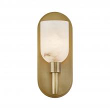 ALORA  WV338101VBAR - Lucian 9-in Vintage Brass/Alabaster 1 Light Wall/Vanity