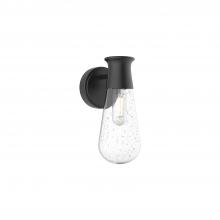 ALORA  EW464001BKCB - Marcel 5-in Clear Bubble Glass/Textured Black 1 Light Exterior Wall Sconce