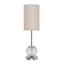 ALORA  TL321201PNWL - Marni 21-in Polished Nickel/White Linen LED Table Lamp