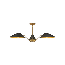 ALORA  PD550336MBAG - Oscar 36-in Aged Gold/Matte Black 3 Lights Pendant