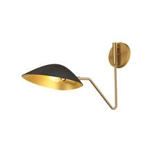 ALORA  WV550006MBAG - Oscar 6-in Aged Gold/Matte Black 1 Light Wall/Vanity