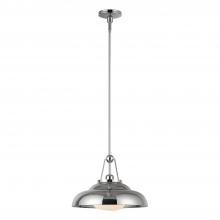 ALORA  PD344014PNGO - Palmetto 14-in Polished Nickel/Glossy Opal 1 Light Pendant