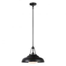 ALORA  PD344014UBGO - Palmetto 14-in Urban Bronze/Glossy Opal 1 Light Pendant