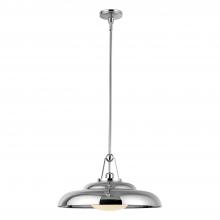 ALORA  PD344020PNGO - Palmetto 20-in Polished Nickel/Glossy Opal 1 Light Pendant