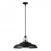 ALORA  PD344020UBGO - Palmetto 20-in Urban Bronze/Glossy Opal 1 Light Pendant