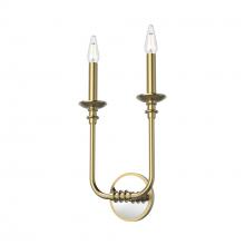 ALORA  WV351502VB - Peabody Vintage Brass 2 Lights Wall/Vanity