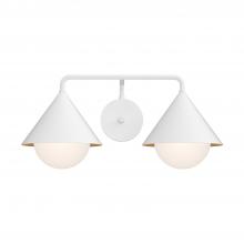 ALORA  VL485221WHOP - Remy 21-in White/Opal Glass 2 Lights Vanity