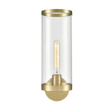 ALORA  WV311601NBCG - Revolve Ii Clear Glass/Natural Brass 1 Light Wall/Vanity