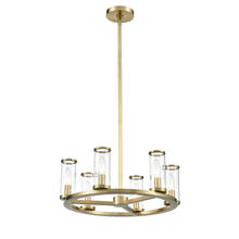 ALORA  CH309006NBCG - Revolve Clear Glass/Natural Brass 6 Lights Chandeliers