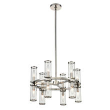 ALORA  CH309066PNCG - Revolve Clear Glass/Polished Nickel 12 Lights Chandeliers