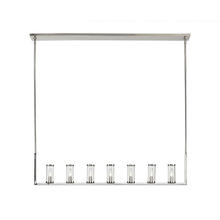 ALORA  LP309007PNCG - Revolve Clear Glass/Polished Nickel 7 Lights Linear Pendant