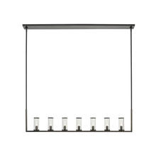 ALORA  LP309007UBCG - Revolve Clear Glass/Urban Bronze 7 Lights Linear Pendant