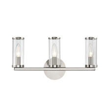 ALORA  WV309033PNCG - Revolve Clear Glass/Polished Nickel 3 Lights Wall/Vanity