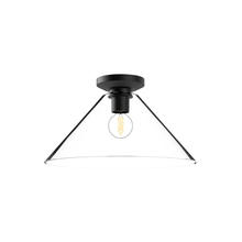 ALORA  FM570314MBCL - Salem 14-in Clear Glass/Matte Black 1 Light Flush Mount