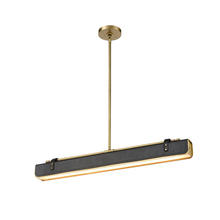 ALORA  PD307931VBTL - Valise 31-in Vintage Brass/Tuxedo Leather LED Pendant