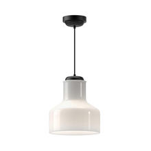 ALORA  PD540411MBGO - Westlake 11-in Glossy Opal Glass/Matte Black 1 Light Pendant