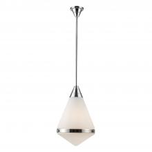 ALORA  PD348022PNOP - Willard 22-in Polished Nickel/Opal Matte Glass 1 Light Pendant