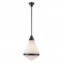 ALORA  PD348022UBOP - Willard 22-in Urban Bronze/Opal Matte Glass 1 Light Pendant