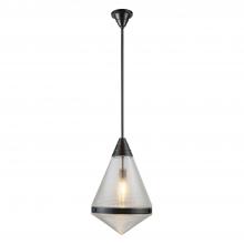 ALORA  PD348022UBPG - Willard 22-in Urban Bronze/Prismatic Glass 1 Light Pendant