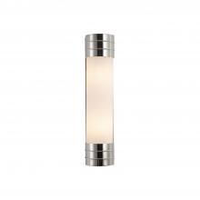 ALORA  WV348218PNOP - Willard 18-in Polished Nickel/Opal Matte Glass 2 Lights Wall/Vanity