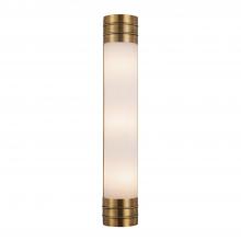 ALORA  WV348224VBOP - Willard 24-in Vintage Brass/Opal Matte Glass 3 Lights Wall/Vanity