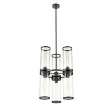 ALORA  CH311633UBCG - REVOLVE II CHANDELIER 6 LIGHT URBAN BRONZE CLEAR GLASS