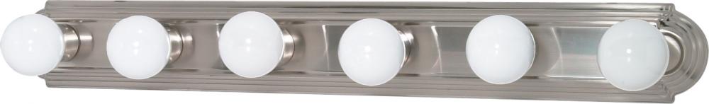 6 Light - 36&#34; Vanity Strip - Brushed Nickel Finish