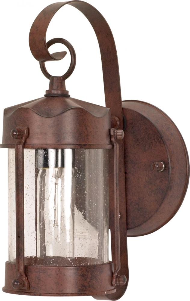 1 Light 11&#34; - Piper Lantern with Clear Seeded Glass - Old Bronze Finish