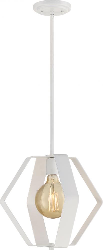 Zen - 1 Light 14&#34; Pendant - White Finish