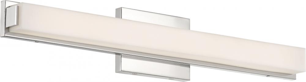 Slick - 25&#34; LED Vanity with White Acrylic Diffuser - Polished Nickel Finish