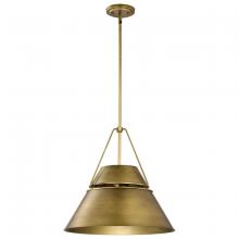 Nuvo 60/7776 - Adina 1 Light Medium Pendant; Natural Brass Finish