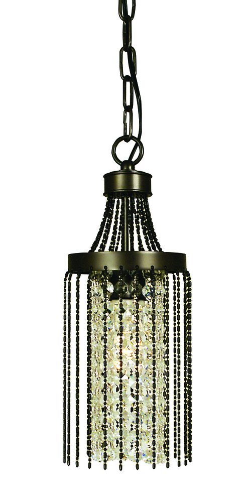 1-Light Polished Nickel Guinevere Pendant