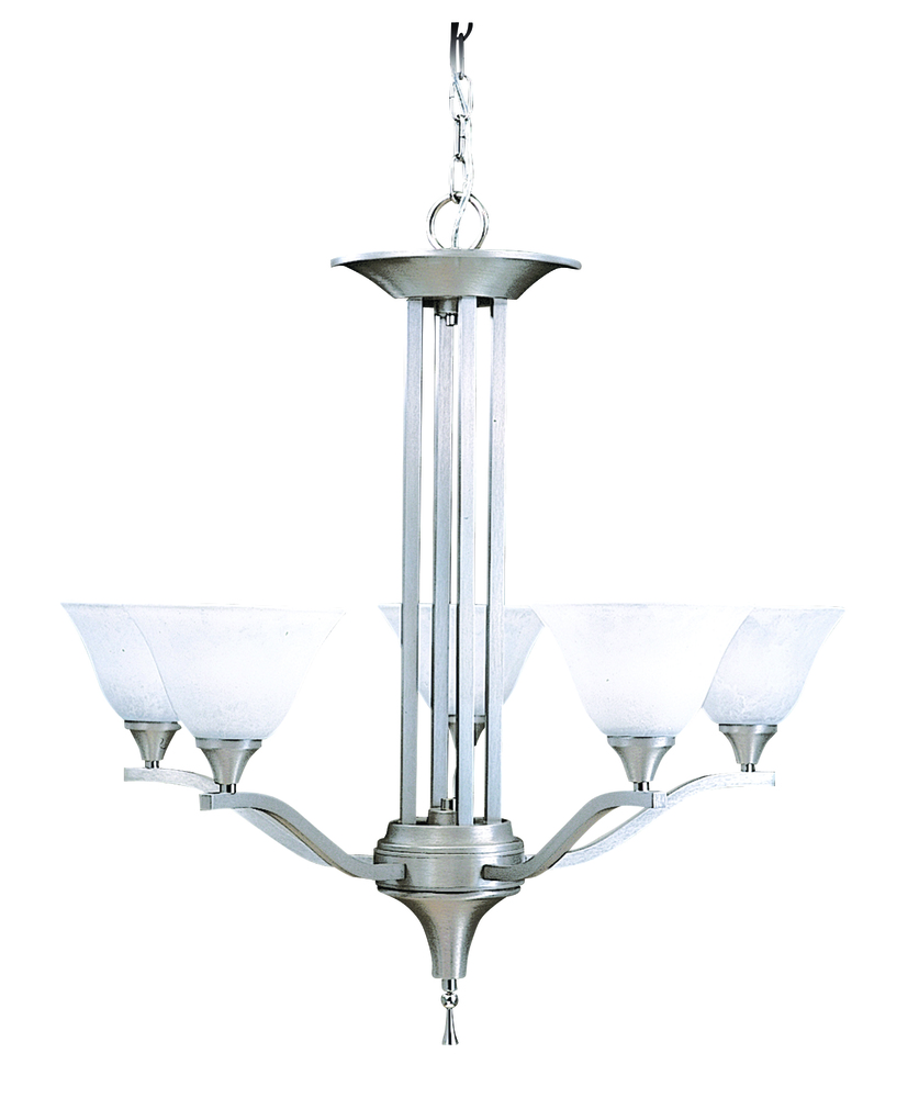 5-Light Brushed Stainless Bellevue Dining Chandelier