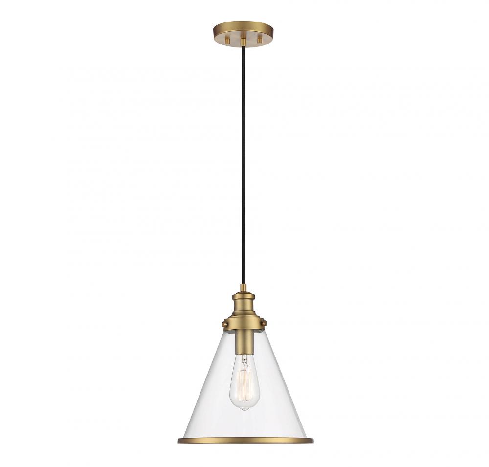 1 LT Pendant in Natural Brass *M23