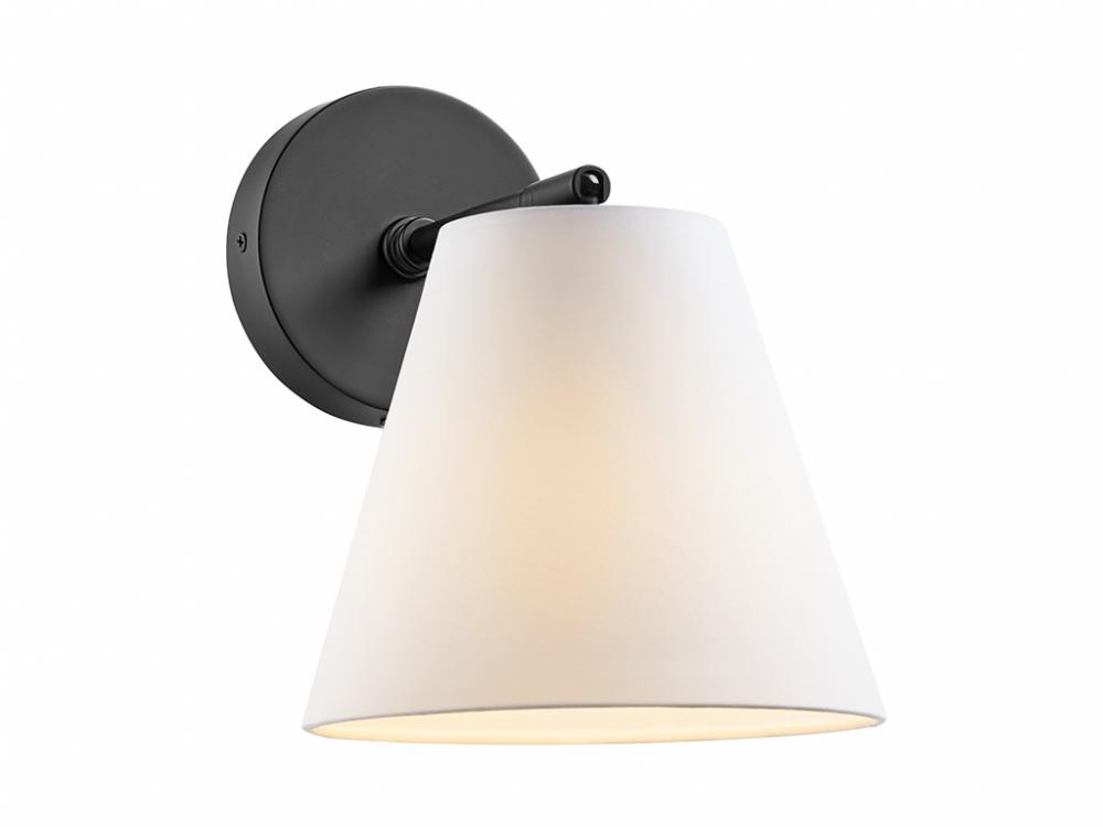 1-Light Wall Sconce in Matte Black (Set of 2)