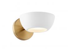 Savoy House Meridian M90113WHNB - 1-Light Wall Sconce in White and Natural Brass