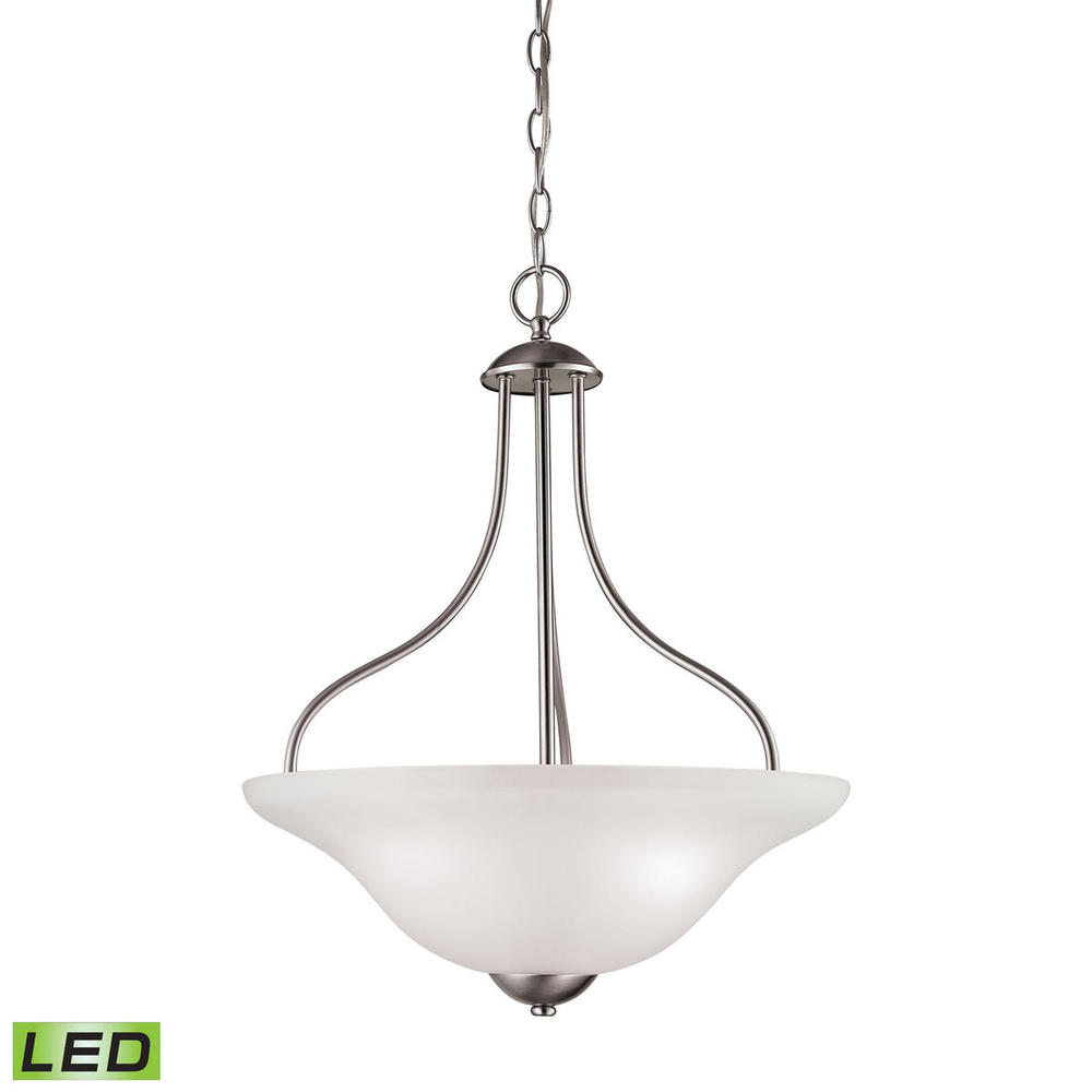 Thomas - Conway 18&#39;&#39; Wide 3-Light Pendant - Brushed Nickel