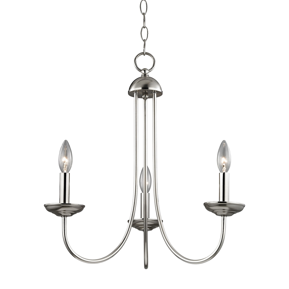 Thomas - Williamsport 20&#39;&#39; Wide 3-Light Chandelier - Brushed Nickel