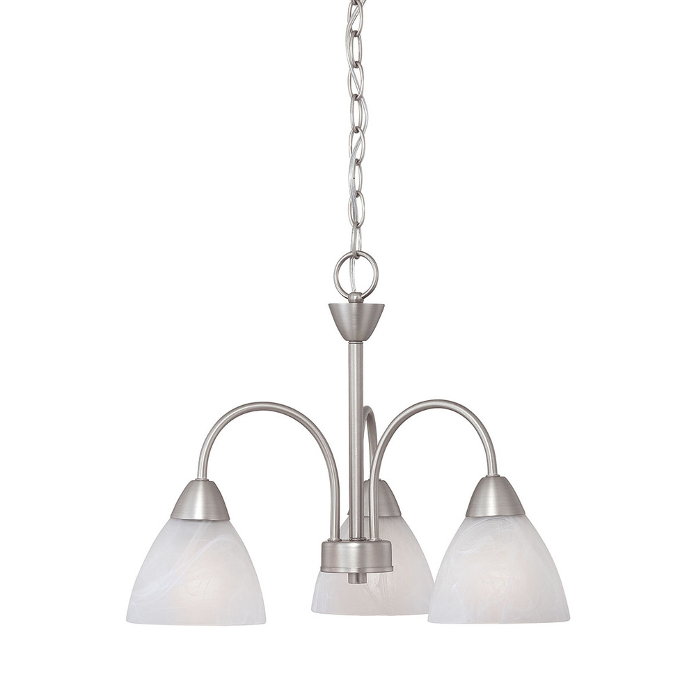 Thomas - Tia 17.75&#39;&#39; Wide 3-Light Chandelier - Matte Nickel