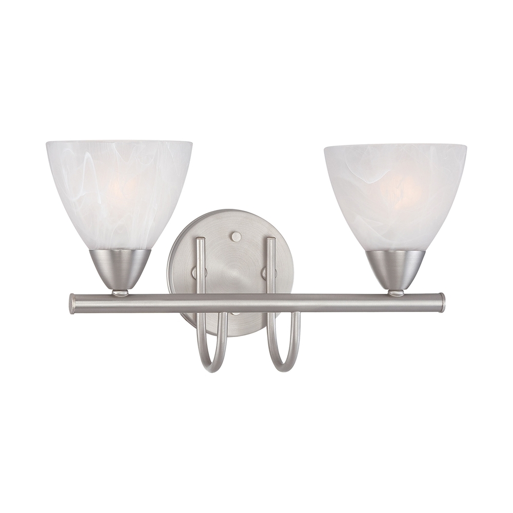 Thomas - Tia 15.75&#39;&#39; Wide 2-Light Vanity Light - Matte Nickel