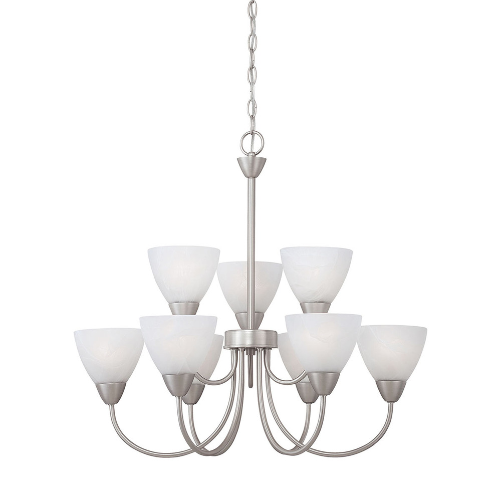 Thomas - Tia 25.98&#39;&#39; Wide 5-Light Chandelier - Matte Nickel