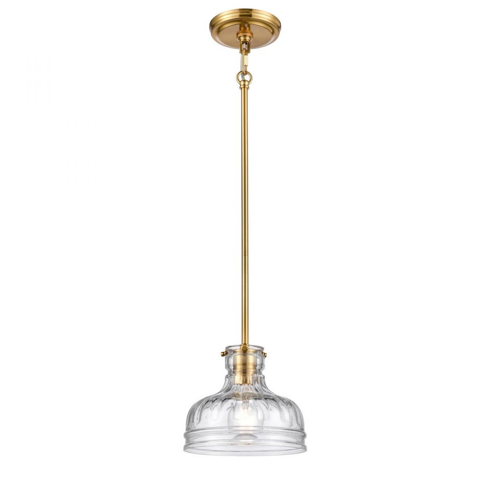 Orinoco 8&#39;&#39; Wide 1-Light Mini Pendant - Satin Brass