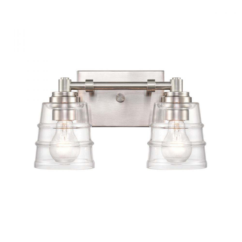 Pulsate 13&#39;&#39; Wide 2-Light Vanity Light - Satin Nickel