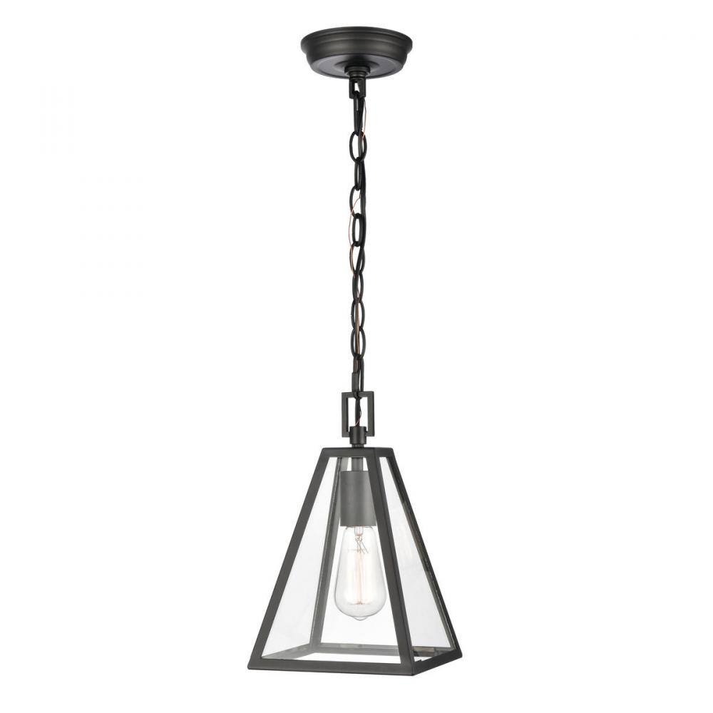 Tangent 7&#39;&#39; Wide 1-Light Mini Pendant - Matte black